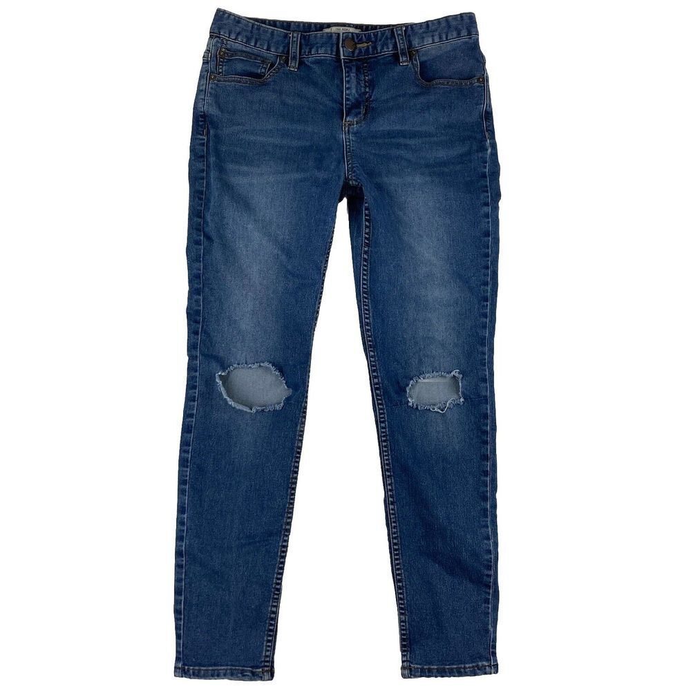 Free People‎ Womens Jeans Blue Distressed Slim Size 29